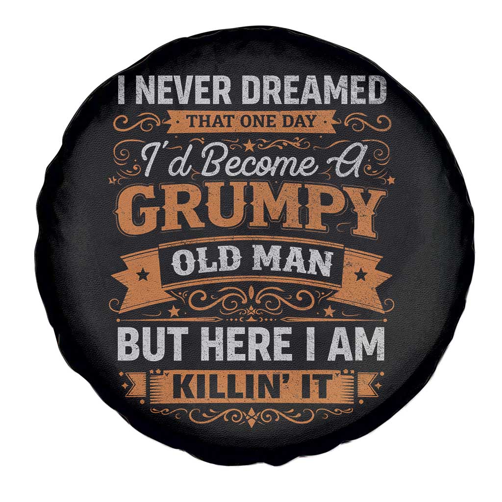 Funny Man Saying Spare Tire Cover Become A Grumpy Old Man Grandpa Dad TS10 Print Your Wear