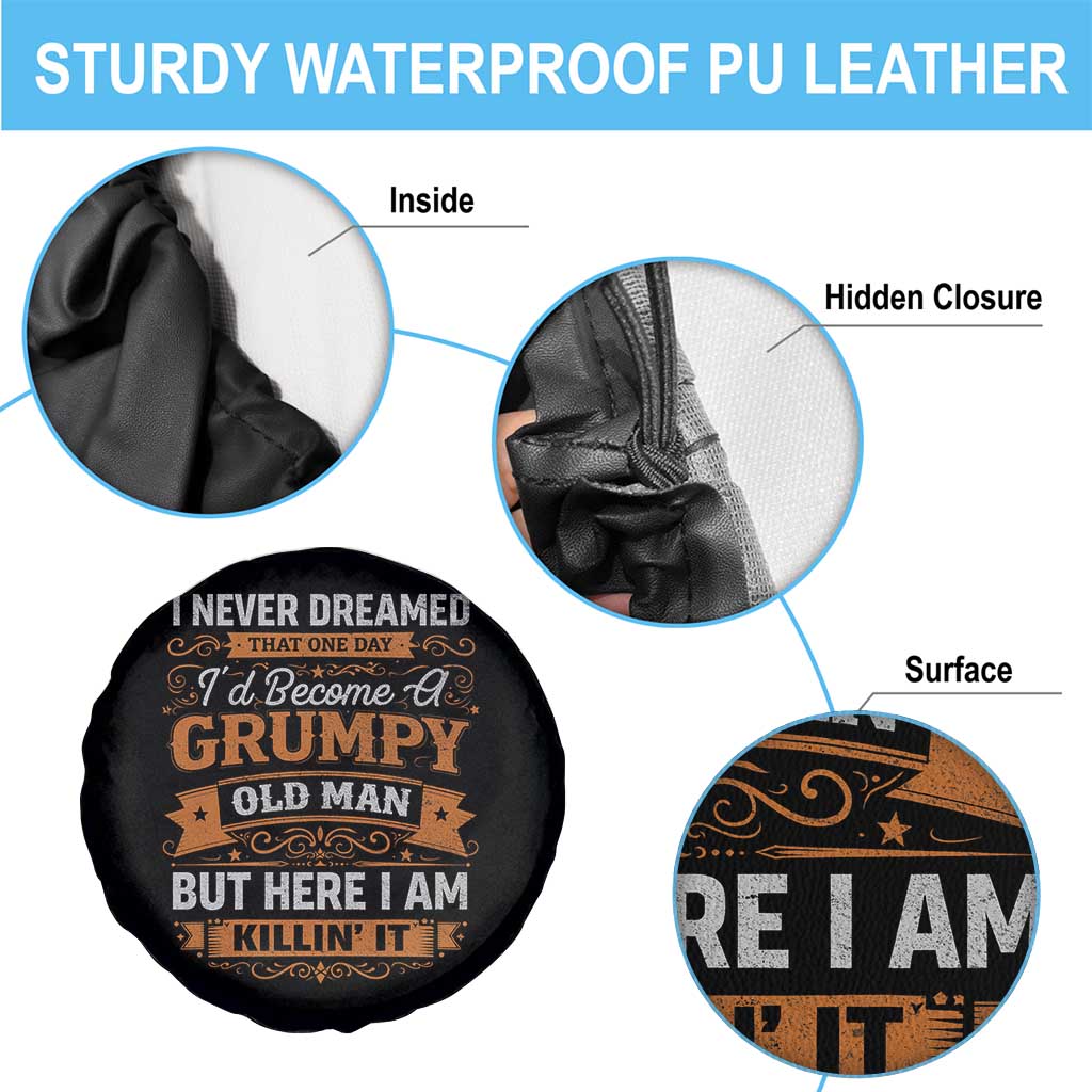 Funny Man Saying Spare Tire Cover Become A Grumpy Old Man Grandpa Dad TS10 Print Your Wear