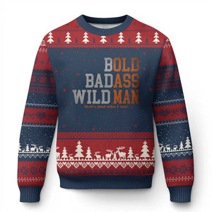 Funny Man Saying Ugly Christmas Sweater Birthday Husband Dad Grandpa Fathers Day Men Gag Gift TS10 Navy Red Print Your Wear