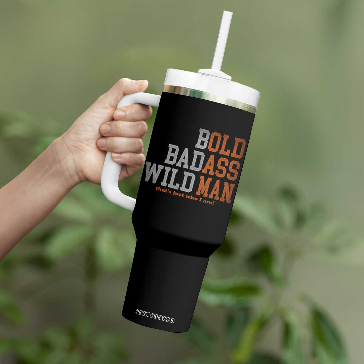 Funny Man Saying Tumbler With Handle Birthday Husband Dad Grandpa Fathers Day Men Gag Gift TS10 Print Your Wear