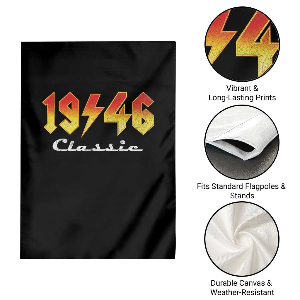 80th Birthday Garden Flag Classic Born 1946 Turning 80 Year Old TS10 Print Your Wear