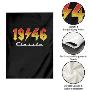 80th Birthday Garden Flag Classic Born 1946 Turning 80 Year Old TS10 Print Your Wear