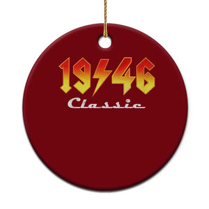 80th Birthday Ceramic Ornament Classic Born 1946 Turning 80 Year Old TS10 1pc Red Print Your Wear
