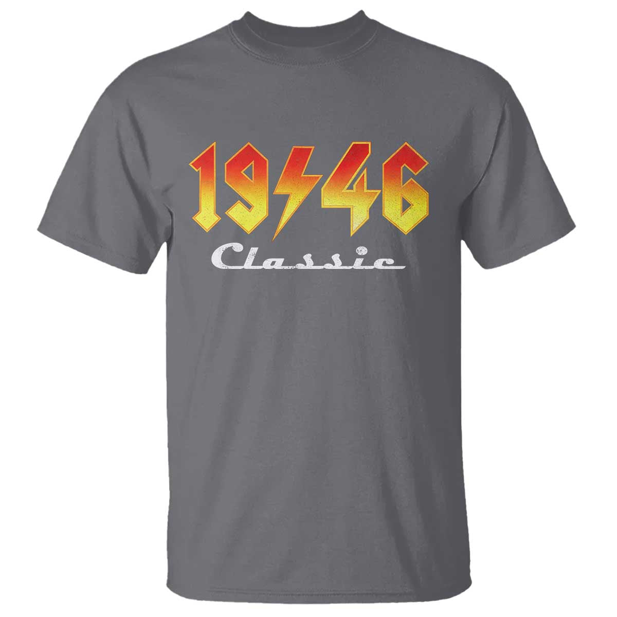 80th Birthday T Shirt Classic Born 1946 Turning 80 Year Old TS10 Charcoal Print Your Wear