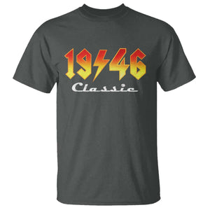 80th Birthday T Shirt Classic Born 1946 Turning 80 Year Old TS10 Dark Heather Print Your Wear