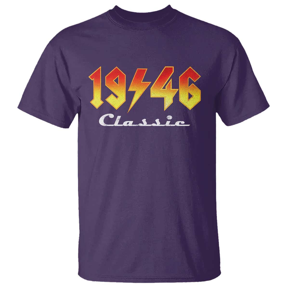 80th Birthday T Shirt Classic Born 1946 Turning 80 Year Old TS10 Purple Print Your Wear