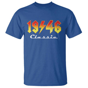 80th Birthday T Shirt Classic Born 1946 Turning 80 Year Old TS10 Royal Blue Print Your Wear