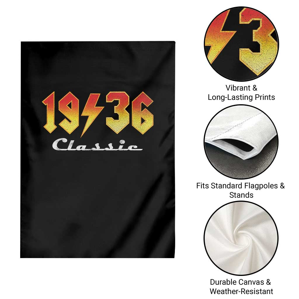 90th Birthday Garden Flag Classic Born 1936 Turning 90 Year Old TS10 Print Your Wear