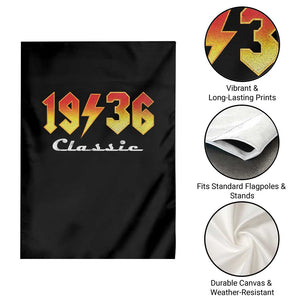 90th Birthday Garden Flag Classic Born 1936 Turning 90 Year Old TS10 Print Your Wear