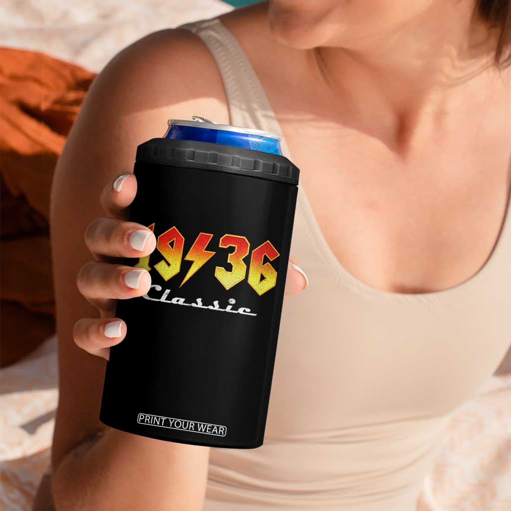 90th Birthday 4 in 1 Can Cooler Tumbler Classic Born 1936 Turning 90 Year Old TS10 Print Your Wear