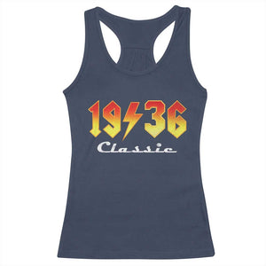 90th Birthday Racerback Tank Top Classic Born 1936 Turning 90 Year Old TS10 Navy Print Your Wear