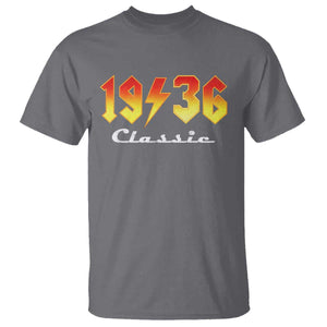 90th Birthday T Shirt Classic Born 1936 Turning 90 Year Old TS10 Charcoal Print Your Wear