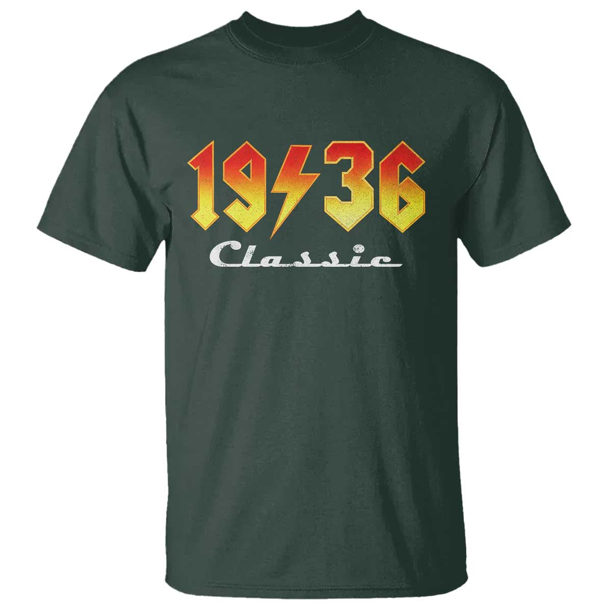 90th Birthday T Shirt Classic Born 1936 Turning 90 Year Old TS10 Dark Forest Green Print Your Wear