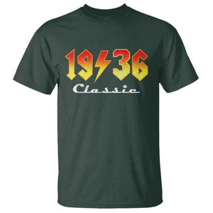 90th Birthday T Shirt Classic Born 1936 Turning 90 Year Old TS10 Dark Forest Green Print Your Wear