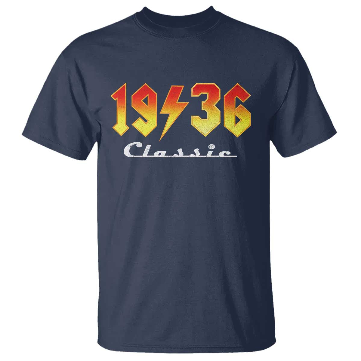 90th Birthday T Shirt Classic Born 1936 Turning 90 Year Old TS10 Navy Print Your Wear