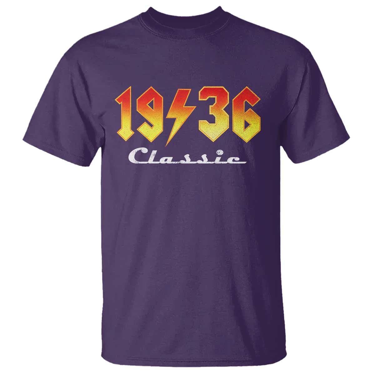 90th Birthday T Shirt Classic Born 1936 Turning 90 Year Old TS10 Purple Print Your Wear