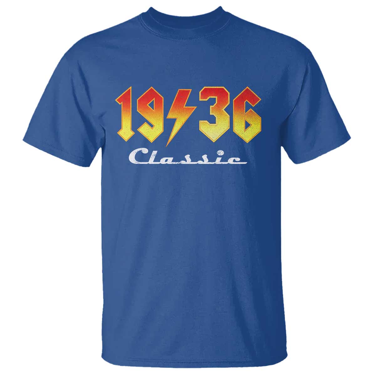 90th Birthday T Shirt Classic Born 1936 Turning 90 Year Old TS10 Royal Blue Print Your Wear