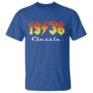90th Birthday T Shirt Classic Born 1936 Turning 90 Year Old TS10 Royal Blue Print Your Wear