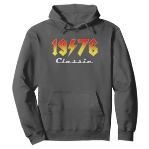 50th Birthday Hoodie Classic Born 1976 Turning 50 Year Old TS10 Dark Heather Print Your Wear