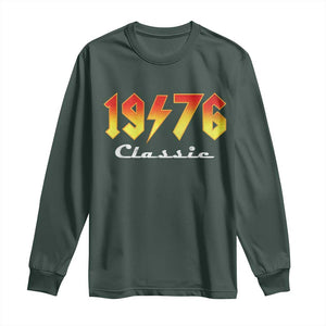 50th Birthday Long Sleeve Shirt Classic Born 1976 Turning 50 Year Old TS10 Dark Forest Green Print Your Wear