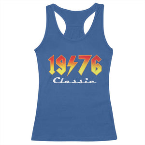 50th Birthday Racerback Tank Top Classic Born 1976 Turning 50 Year Old TS10 Royal Blue Print Your Wear
