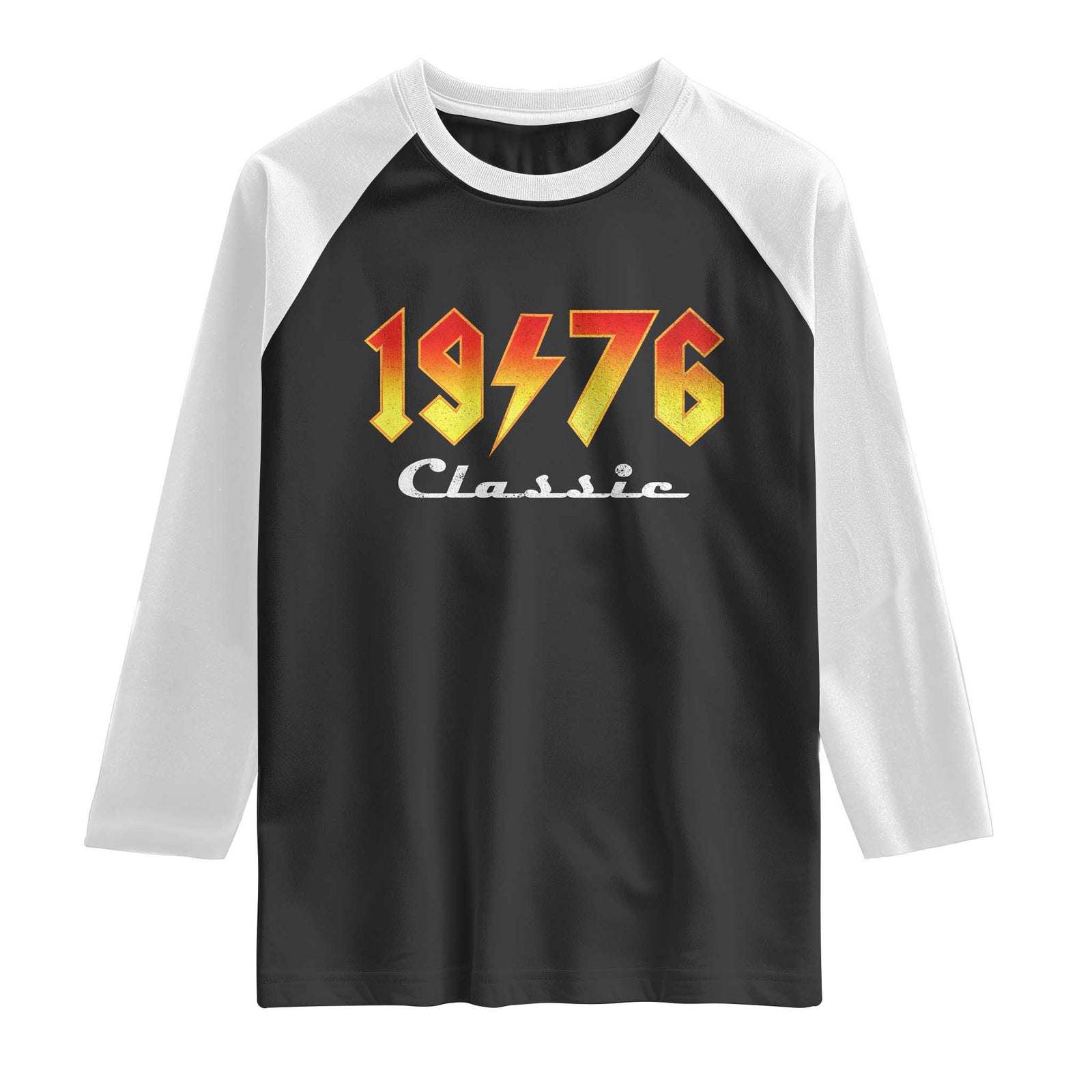 50th Birthday Raglan Shirt Classic Born 1976 Turning 50 Year Old TS10 Black White Print Your Wear