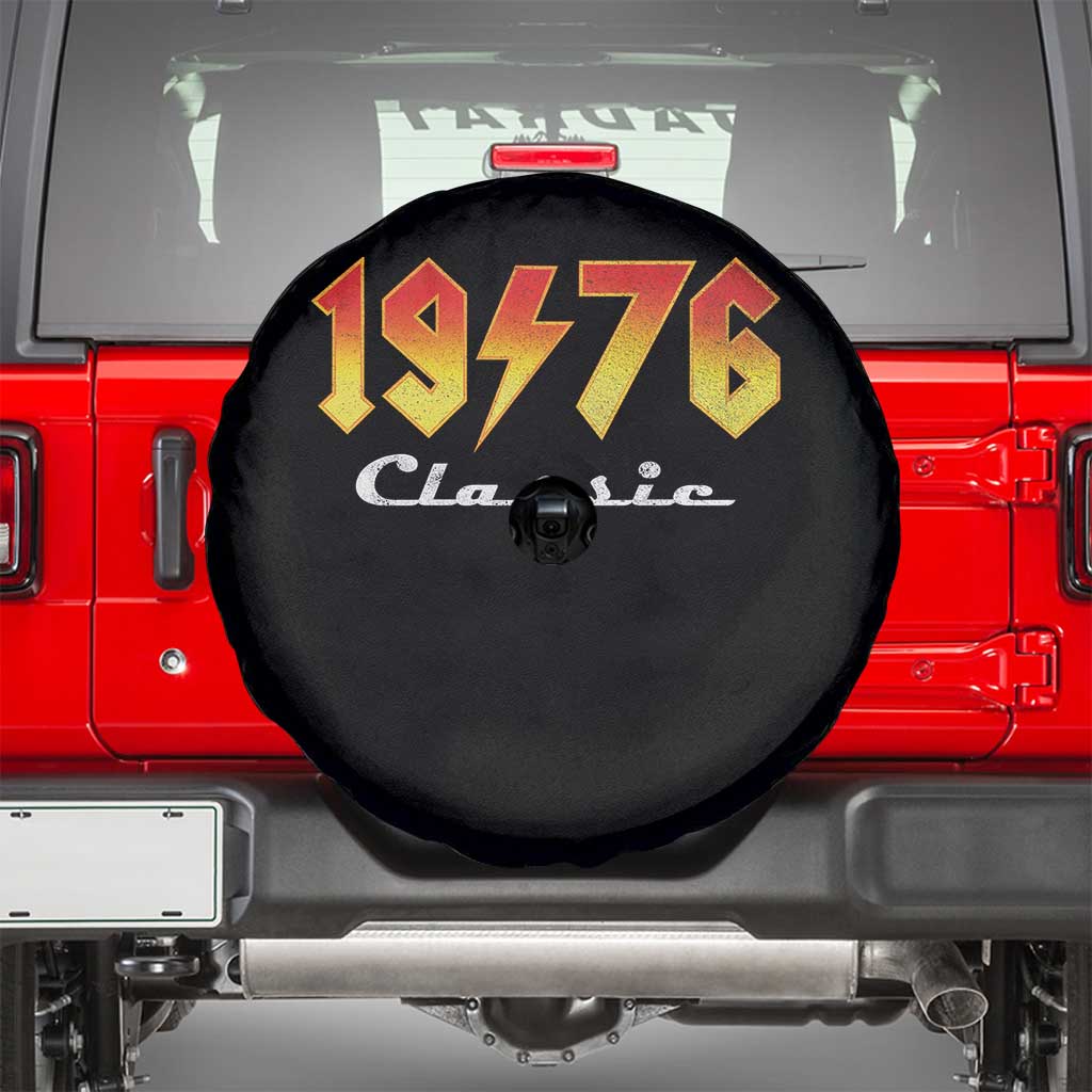 50th Birthday Spare Tire Cover Classic Born 1976 Turning 50 Year Old TS10 Black Print Your Wear