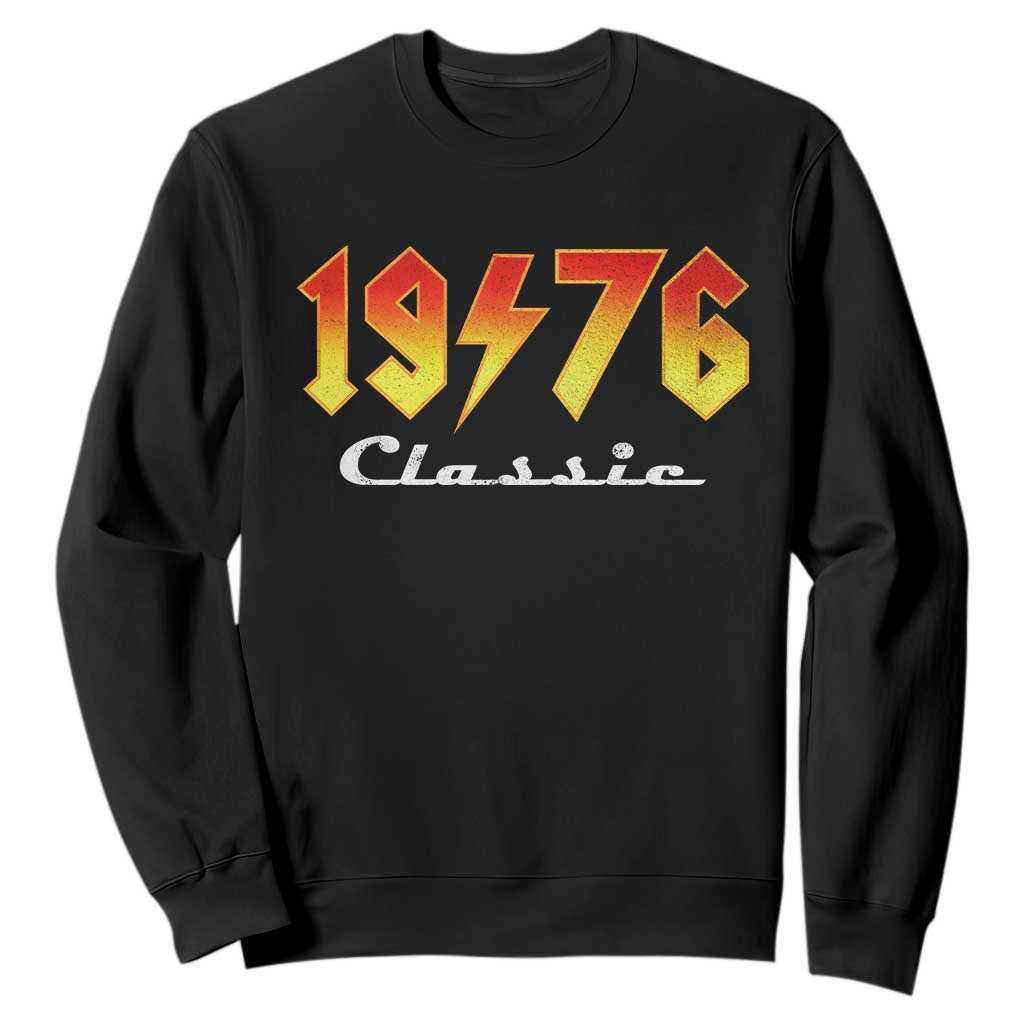 50th Birthday Sweatshirt Classic Born 1976 Turning 50 Year Old TS10 Black Print Your Wear