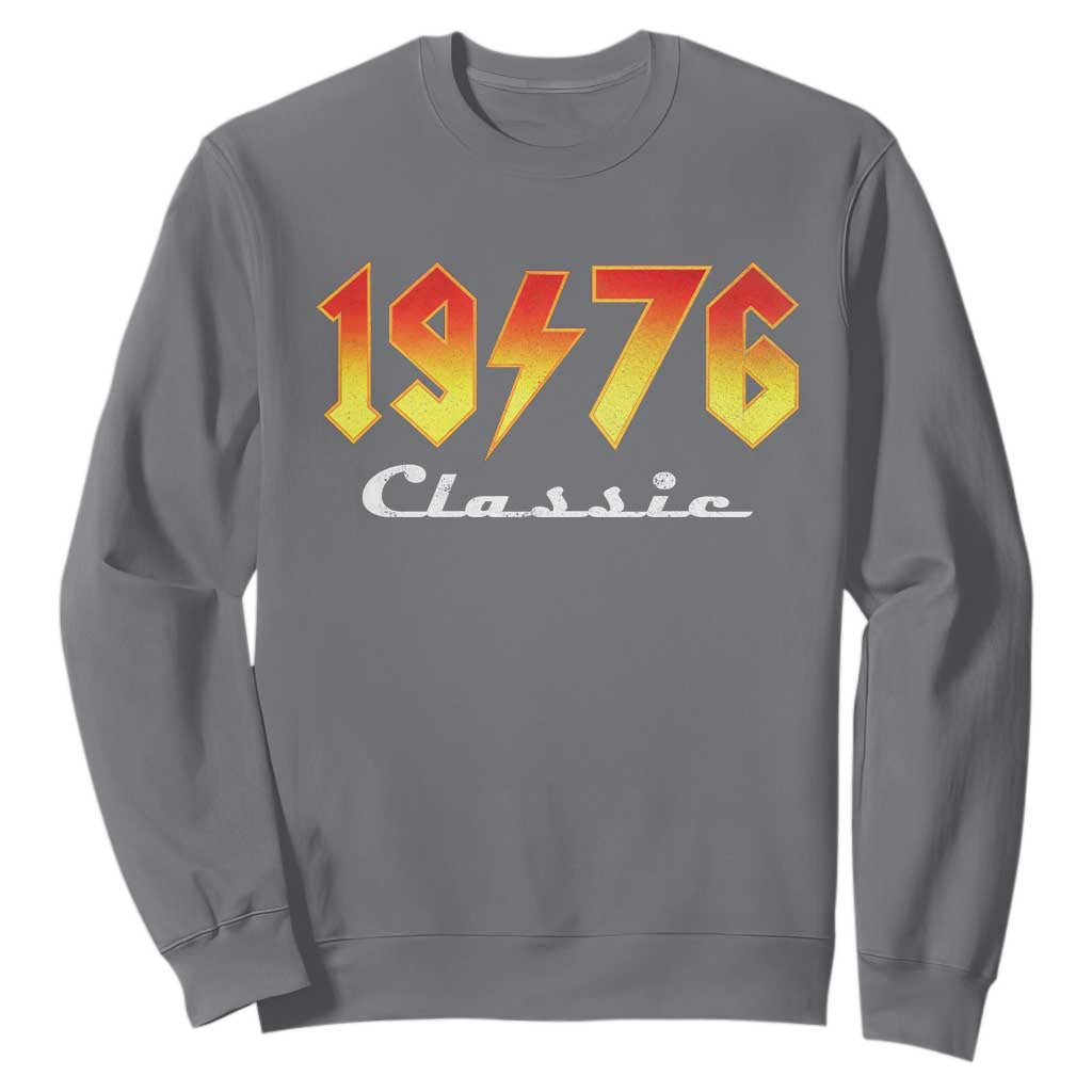 50th Birthday Sweatshirt Classic Born 1976 Turning 50 Year Old TS10 Charcoal Print Your Wear