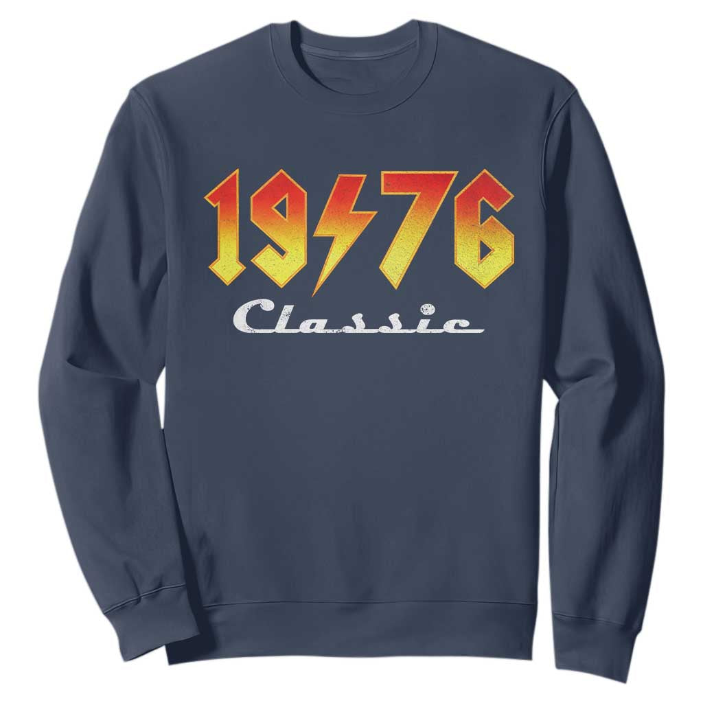 50th Birthday Sweatshirt Classic Born 1976 Turning 50 Year Old TS10 Navy Print Your Wear