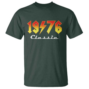 50th Birthday T Shirt Classic Born 1976 Turning 50 Year Old TS10 Dark Forest Green Print Your Wear