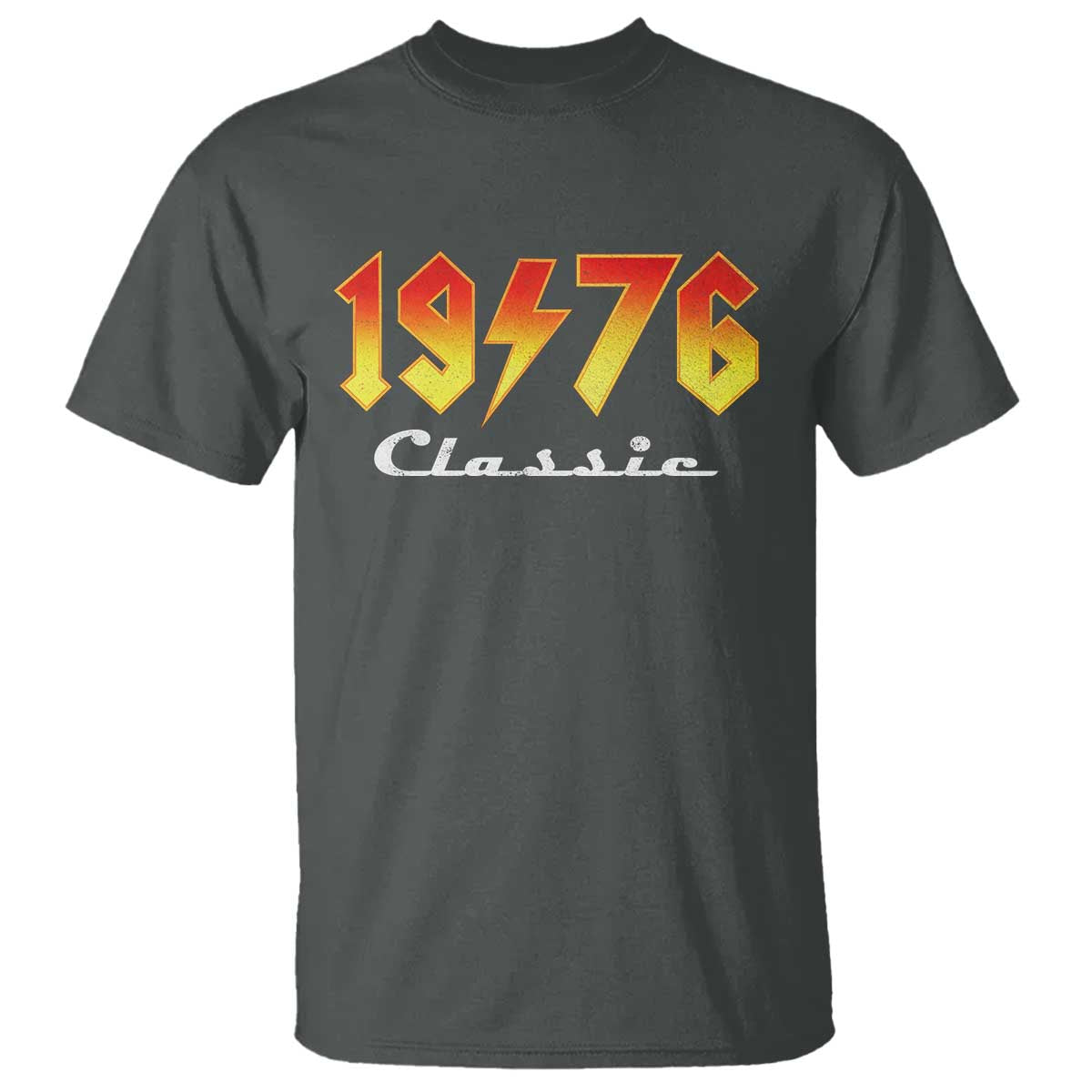 50th Birthday T Shirt Classic Born 1976 Turning 50 Year Old TS10 Dark Heather Print Your Wear