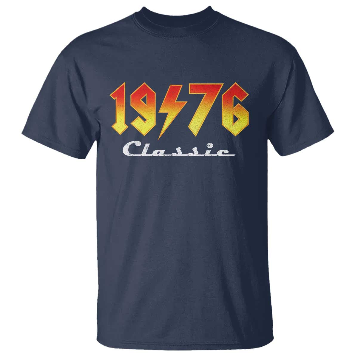 50th Birthday T Shirt Classic Born 1976 Turning 50 Year Old TS10 Navy Print Your Wear