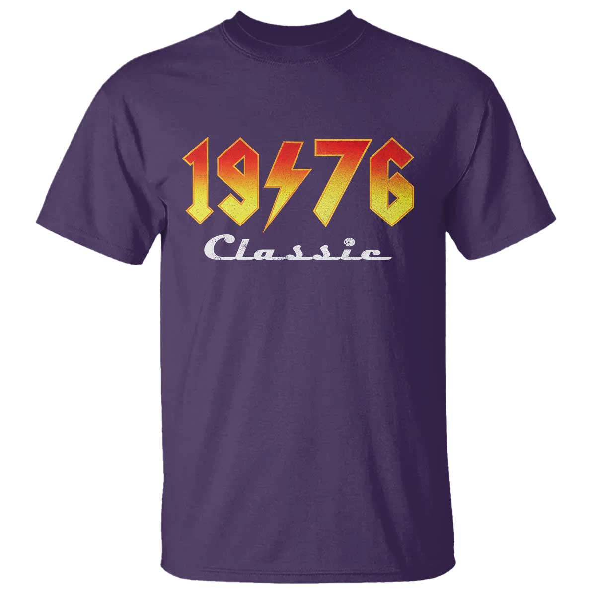 50th Birthday T Shirt Classic Born 1976 Turning 50 Year Old TS10 Purple Print Your Wear