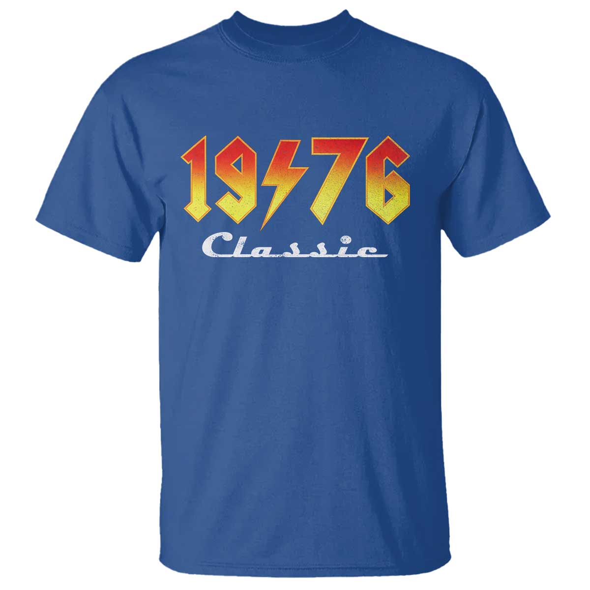 50th Birthday T Shirt Classic Born 1976 Turning 50 Year Old TS10 Royal Blue Print Your Wear