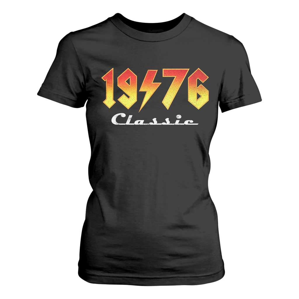 50th Birthday T Shirt For Women Classic Born 1976 Turning 50 Year Old TS10 Black Print Your Wear