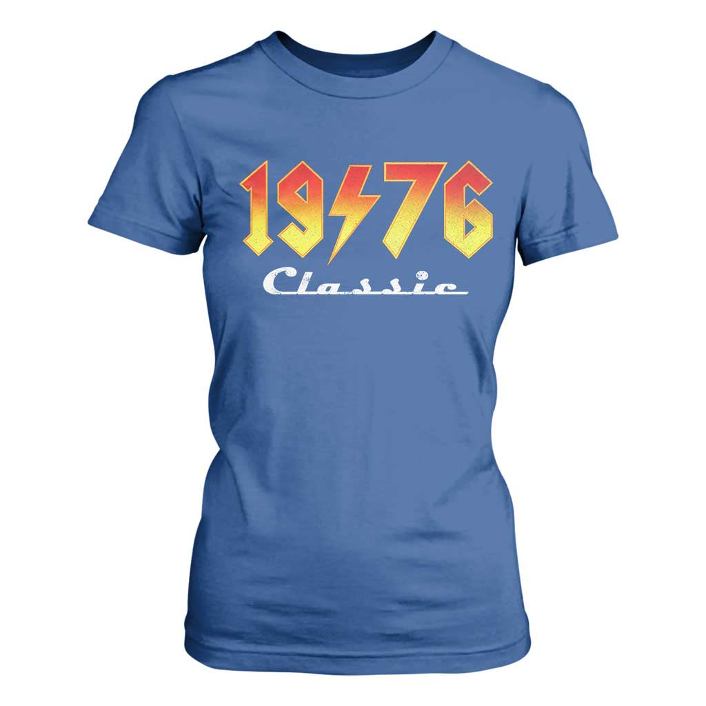 50th Birthday T Shirt For Women Classic Born 1976 Turning 50 Year Old TS10 Royal Blue Print Your Wear