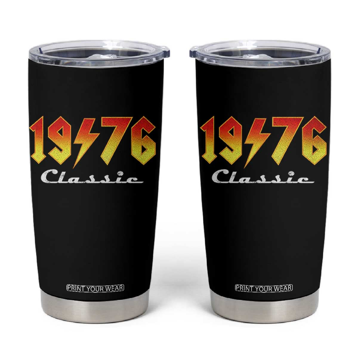 50th Birthday Tumbler Cup Classic Born 1976 Turning 50 Year Old TS10 Black Print Your Wear