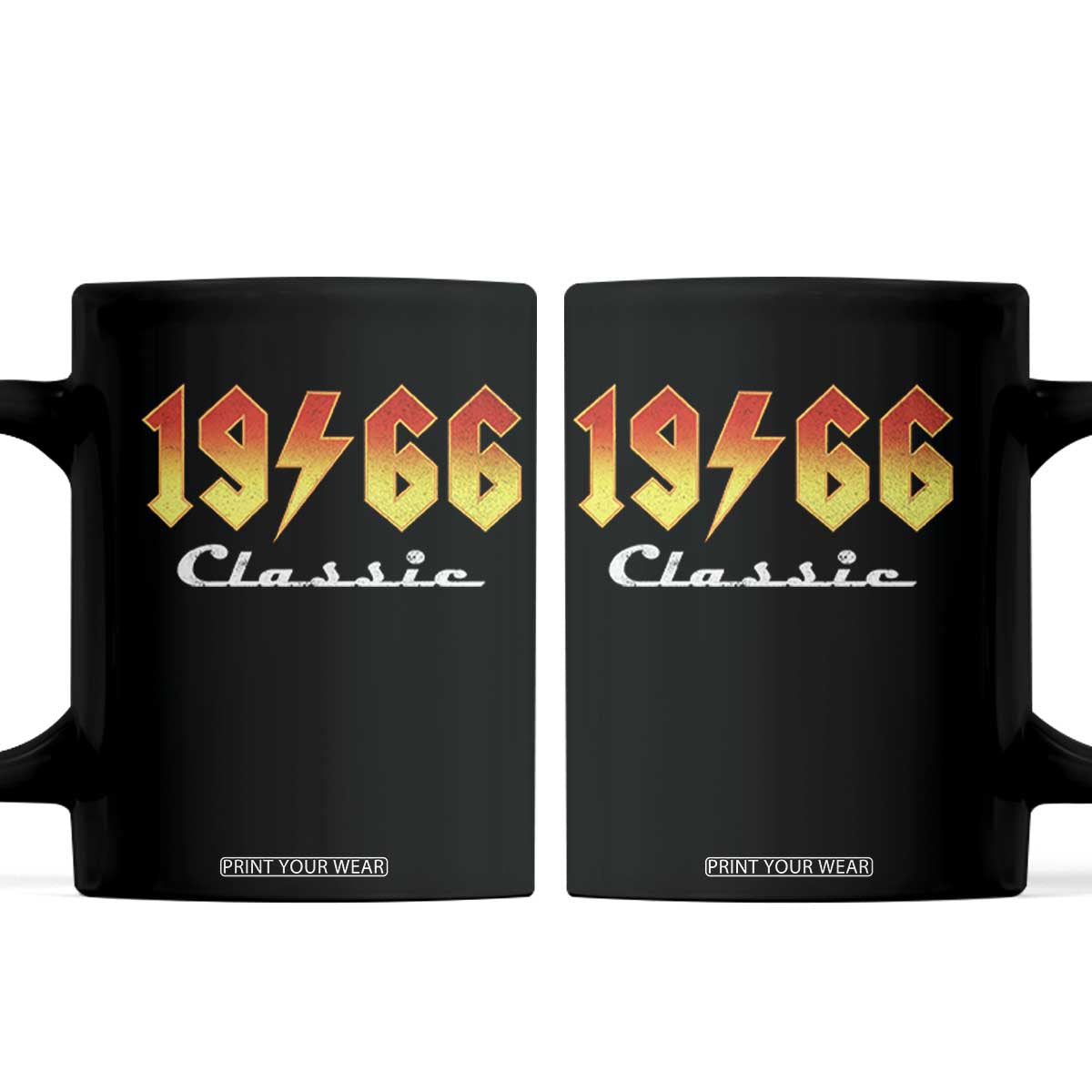 60th Birthday Coffee Mug Classic Born 1966 Turning 60 Year Old TS10 Black Print Your Wear