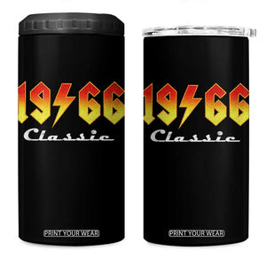 60th Birthday 4 in 1 Can Cooler Tumbler Classic Born 1966 Turning 60 Year Old TS10 One Size: 16 oz Black Print Your Wear