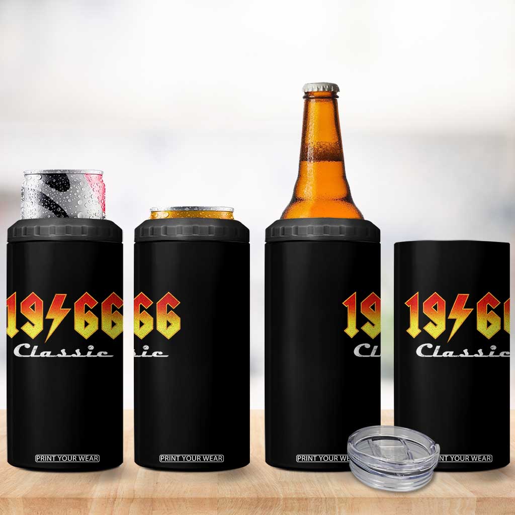 60th Birthday 4 in 1 Can Cooler Tumbler Classic Born 1966 Turning 60 Year Old TS10 Print Your Wear