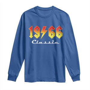 60th Birthday Long Sleeve Shirt Classic Born 1966 Turning 60 Year Old TS10 Royal Blue Print Your Wear