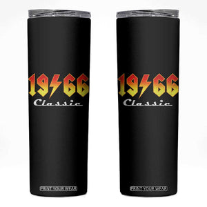 60th Birthday Skinny Tumbler Classic Born 1966 Turning 60 Year Old TS10 Black Print Your Wear
