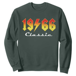 60th Birthday Sweatshirt Classic Born 1966 Turning 60 Year Old TS10 Dark Forest Green Print Your Wear