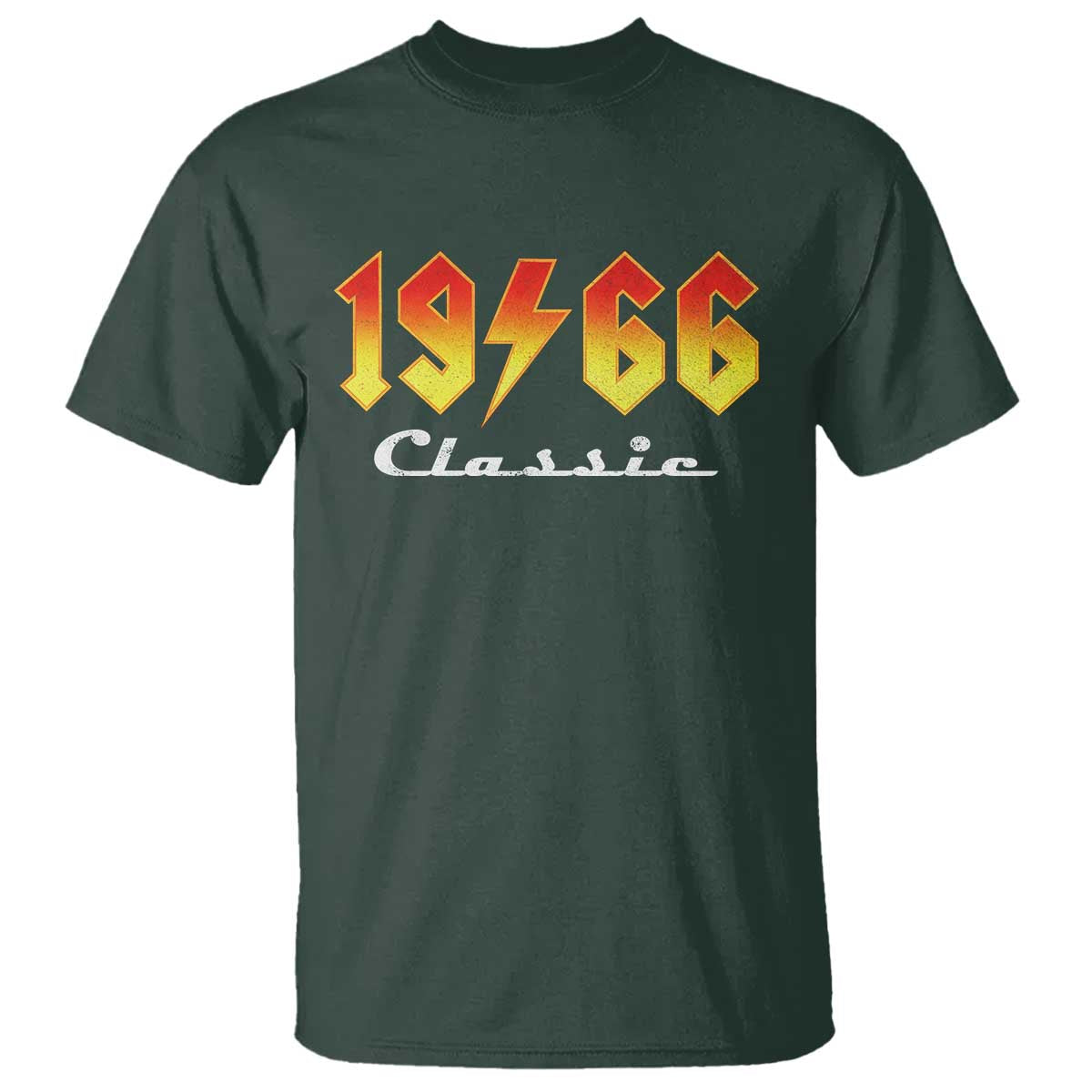 60th Birthday T Shirt Classic Born 1966 Turning 60 Year Old TS10 Dark Forest Green Print Your Wear