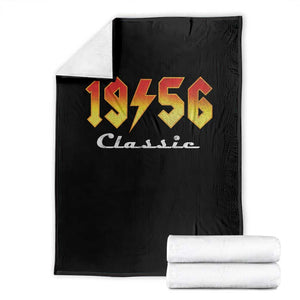 70th Birthday Throw Blanket Classic Born 1956 Turning 70 Year Old TS10 Black Print Your Wear
