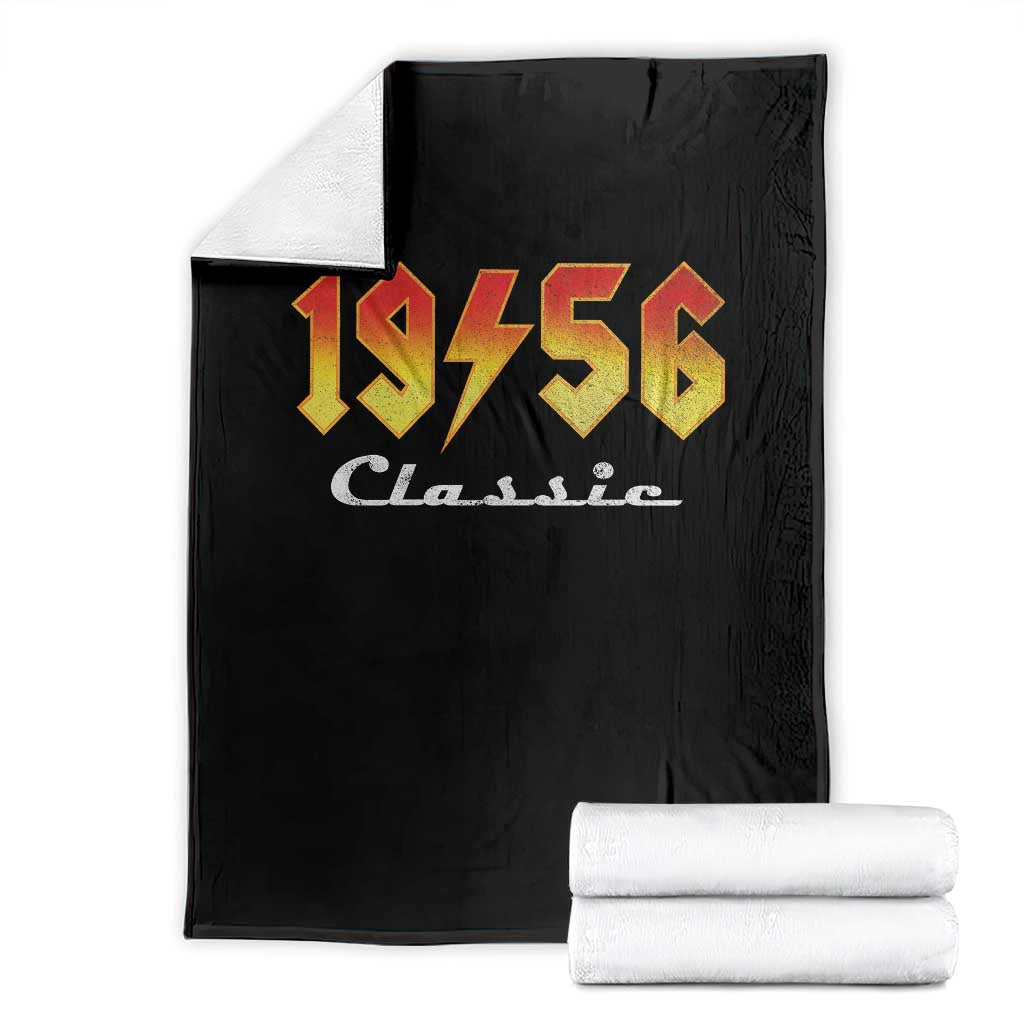 70th Birthday Throw Blanket Classic Born 1956 Turning 70 Year Old TS10 Black Print Your Wear