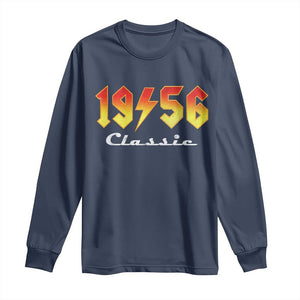 70th Birthday Long Sleeve Shirt Classic Born 1956 Turning 70 Year Old TS10 Navy Print Your Wear