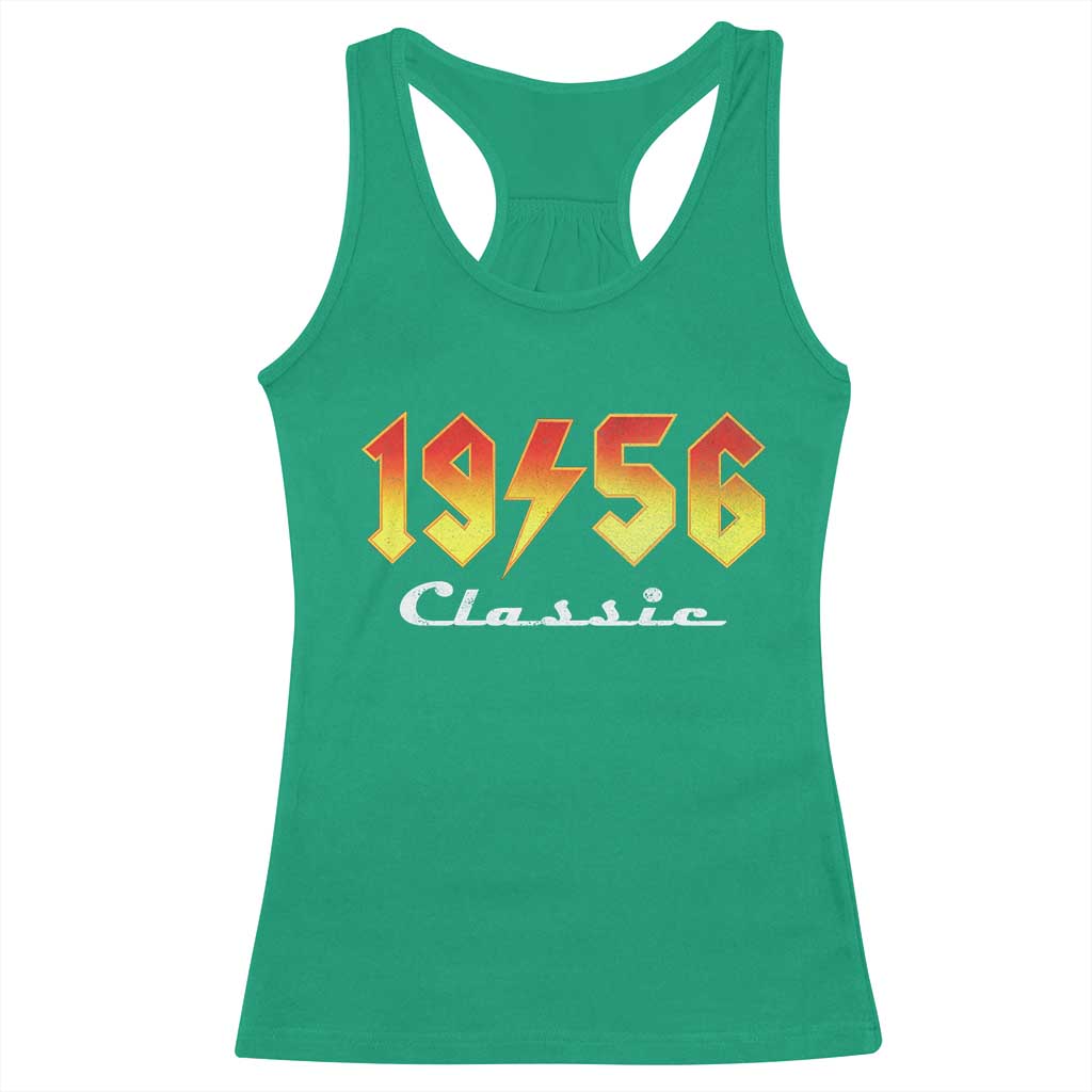 70th Birthday Racerback Tank Top Classic Born 1956 Turning 70 Year Old TS10 Irish Green Print Your Wear