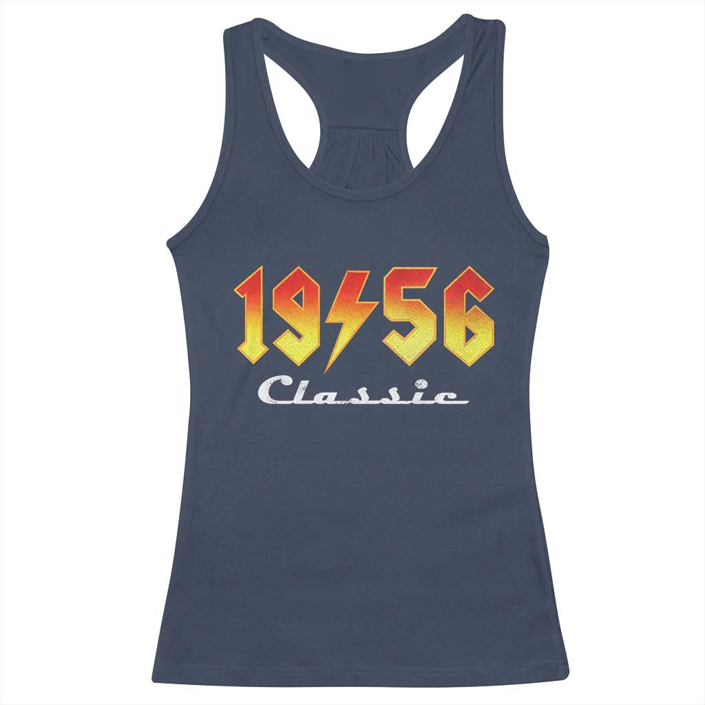 70th Birthday Racerback Tank Top Classic Born 1956 Turning 70 Year Old TS10 Navy Print Your Wear
